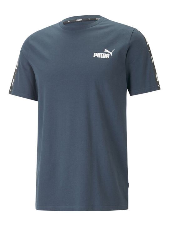 Puma Essentials+ Ανδρικό T-shirt Μπλε με Λογότυπο