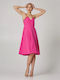 Lynne Midi Dress for Wedding / Baptism Fuchsia