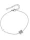 Oxzen Women's Chain Bracelet Made of Steel with Zircon 21cm