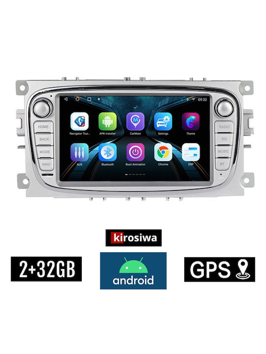 Kirosiwa Ηχοσύστημα Αυτοκινήτου για Ford Focus 2007-2011 (Bluetooth/USB/WiFi/GPS/Apple-Carplay/Android-Auto) με Οθόνη Αφής 7"