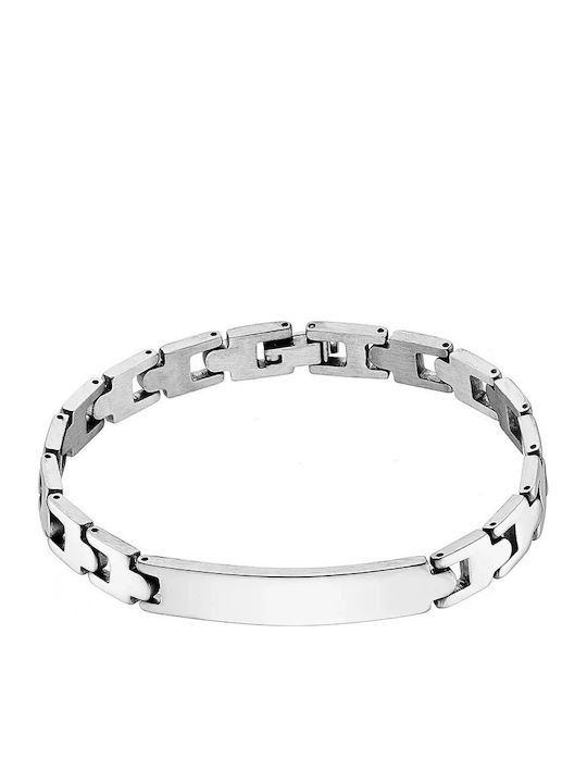 Oxzen Men's Id Bracelet Stainless Steel 21cm