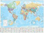 Collins World Wall Laminated Map