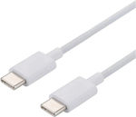USB 2.0 Cable USB-C male - USB-C male Λευκό 1m (CRT-105/C-C)