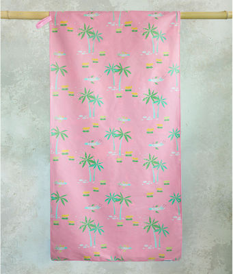 Nima Jungle Lilly Παιδική Πετσέτα Θαλάσσης Ροζ 140x70εκ.