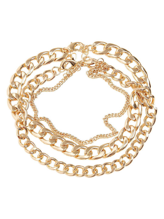 Urban Classics Set of Bracelets Anklet Chain Gold-plated