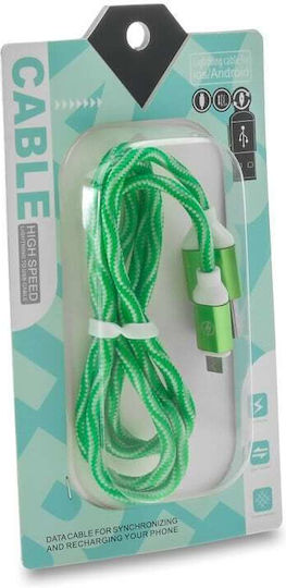 1m Braided USB 2.0 to micro USB Cable Green (1018.590)