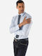 Long-sleeved Cotton Shirt Light Blue