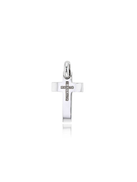 Skaras Jewels Women's White Gold Cross 18K