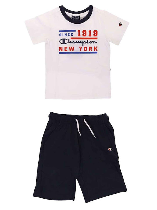 Champion Kinderkleidung Set mit Shorts Sommer 2Stück Weiß