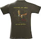 Survivors Short Sleeve T-shirt Khaki with embroidery DEATH FROM ABOVE (Eagle – Map) 00536