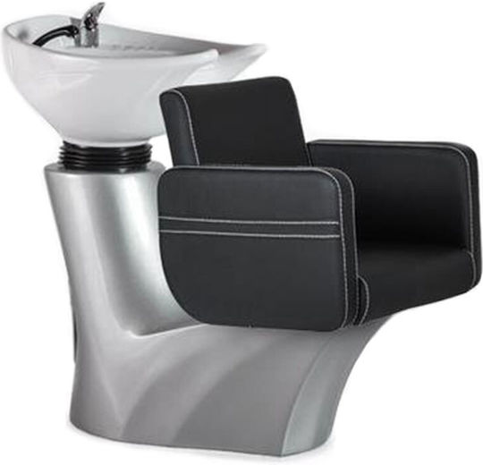 Salon Tech Hermo Neil 43413 Hair Salon Sinks Stationary with Black Chair