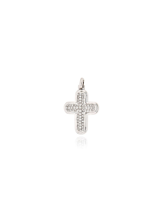 Skaras Jewels Women's White Gold Cross 18K