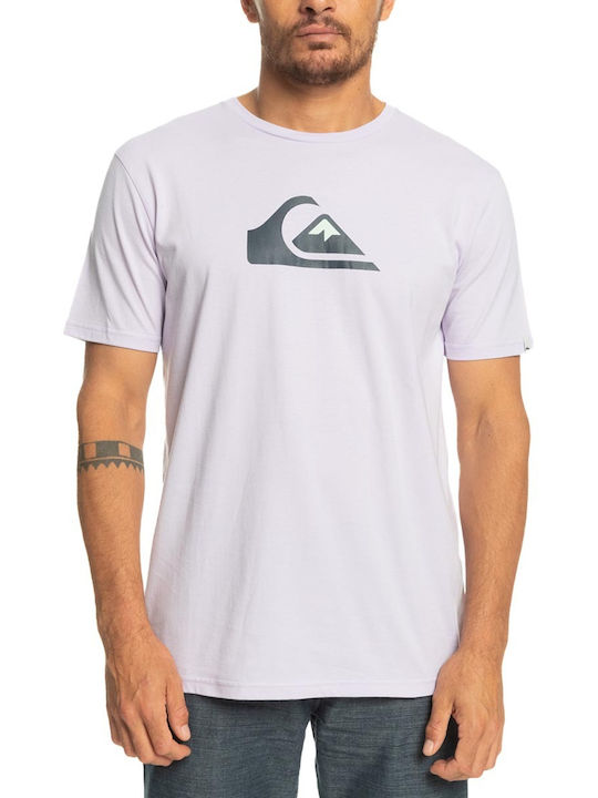 Quiksilver Comp Logo T-shirt Bărbătesc cu Mânecă Scurtă Violet