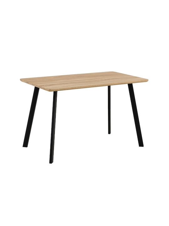 Derbi Table Dining Room Wooden with Metal Frame 120x70x75cm