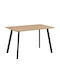 Derbi Tisch Speisesaal Holz mit Metallgestell 120x70x75cm