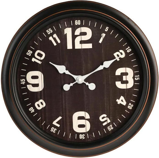 Antikes Wanduhr Kunststoff Brown Ø40.5cm