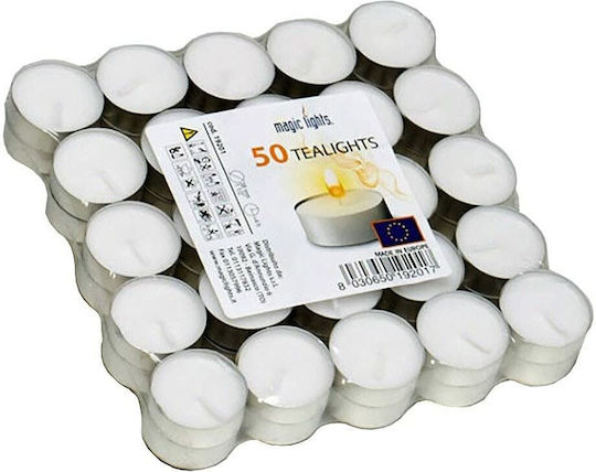 Tealights in White Color 50pcs