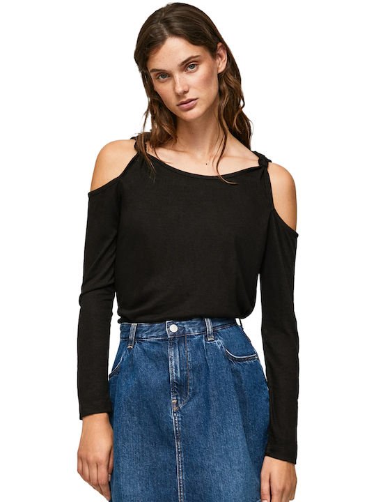 Pepe Jeans Lis Women's Blouse Long Sleeve Black
