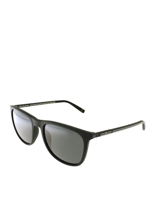 FILA Men's Sunglasses with Black Plastic Frame and Gray Lens SFI095 U28P