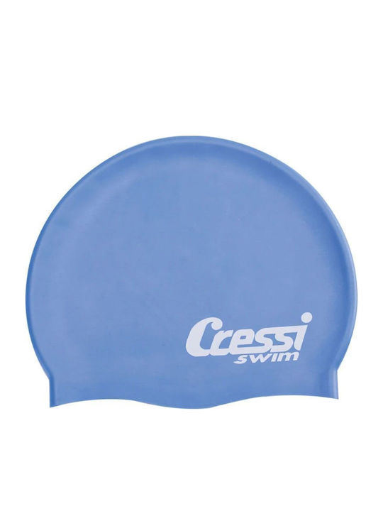 CressiSub Silicone Kids Swimming Cap Blue