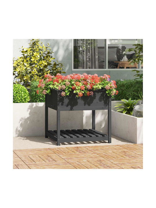vidaXL Blumenkasten Hölzernes Gray 82.5x82.5x81cm.