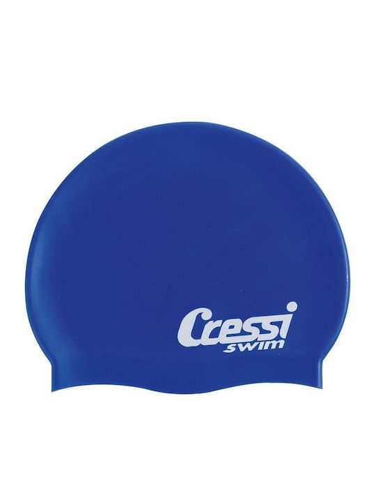CressiSub Silicone Kids Swimming Cap Blue