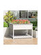 vidaXL Planter Box Lemn Alb 111.5x111.5x81cm.
