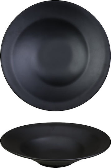 Servewell Teller Nudeln aus Melamin Schwarz mit Durchmesser 27cm 6Stück