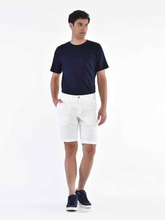 Chinos Bermuda modern fit Don Hering alb