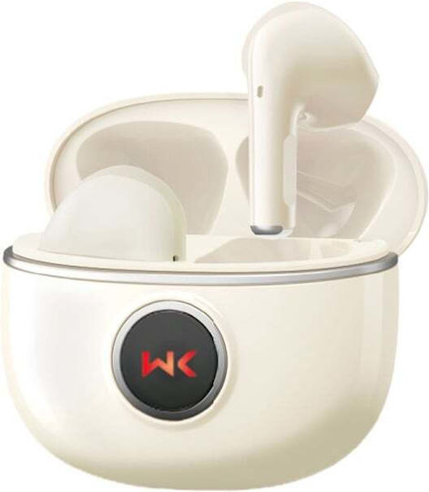 WK WK VA05 Earbud Bluetooth Handsfree Earphones with Charging Case Beige