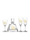 Capolavoro Wedding Carafe Set with Wine & Champagne Glasses made of Crystal 4pcs