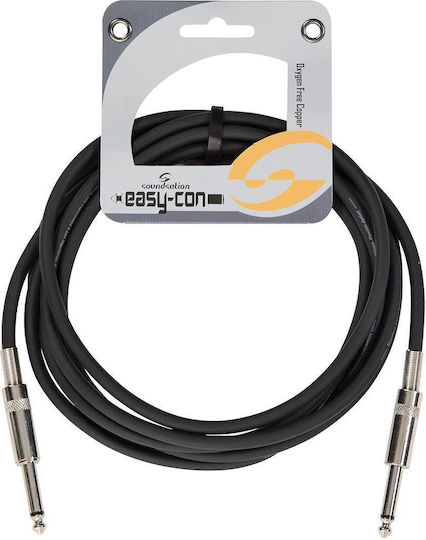 Soundsation Easy-Con Kabel 6,3mm Stecker - 6,3mm Stecker 3m Schwarz (SSN.1622.0001)