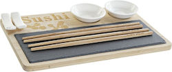 DKD Home Decor Wooden Sushi Set 9pcs