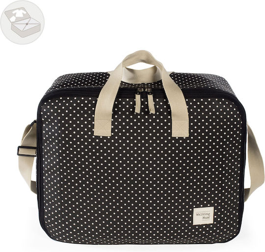 Walking Mum Shoulder/Hand Diaper Bag Emily Black 49x17x39cm.