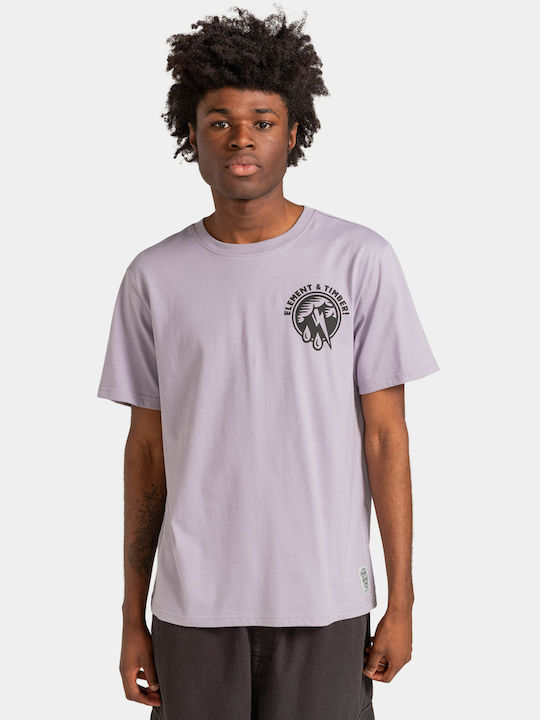 Element Ανδρικό T-shirt Μωβ με Λογότυπο