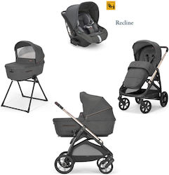 Inglesina Aptica Quattro Darwin Infant Recline Adjustable 3 in 1 Baby Stroller Suitable for Newborn Velvet Grey 12.7kg