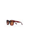 Zippo Women's Sunglasses with Red Plastic Frame and Brown Lens OB92-16