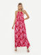 Toi&Moi Summer Maxi Dress for Wedding / Baptism Fuchsia