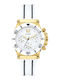 Guess Co-Pilot Γυναικείο Ρολόι 39mm Χρονογράφος Μπαταρίας με Λευκό Υφασμάτινο Λουράκι