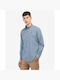 Barbour Men's Shirt Long Sleeve Cotton Light Blue