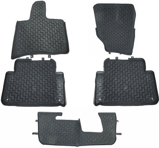 Carner Set of Front and Rear Mats 5pcs Tray Type for Audi Q7 Gray