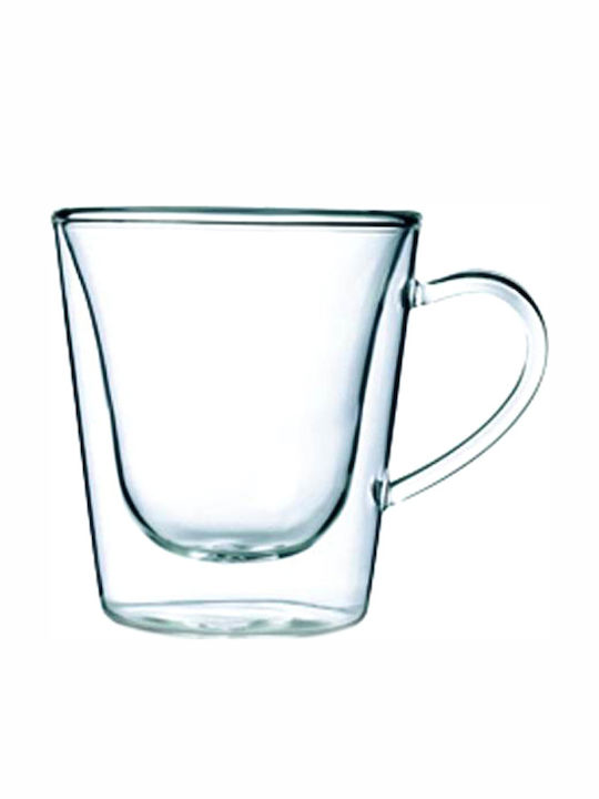 Bormioli Rocco Duos Glass Coffee Cup Set 320ml Transparent 2pcs