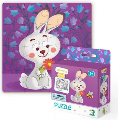 Puzzle pentru Copii Coloring Little Bear 2 in 1 pentru 3++ Ani 16buc Dodo