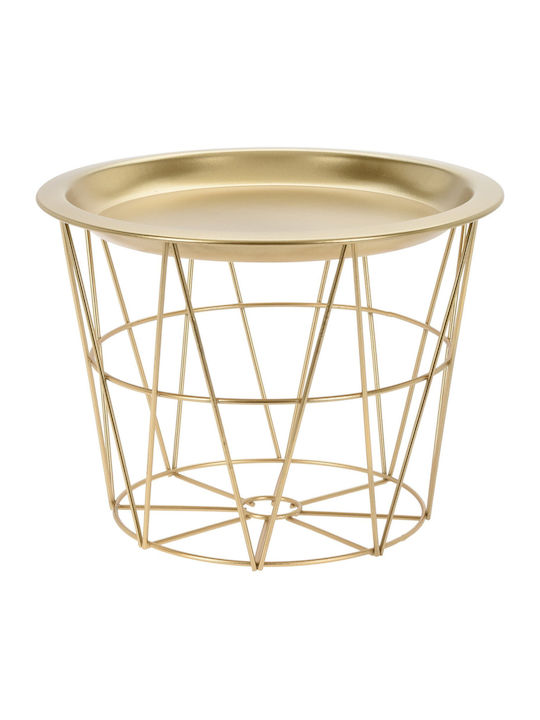 Round Side Table AT000606 Gold L25xW25xH20cm