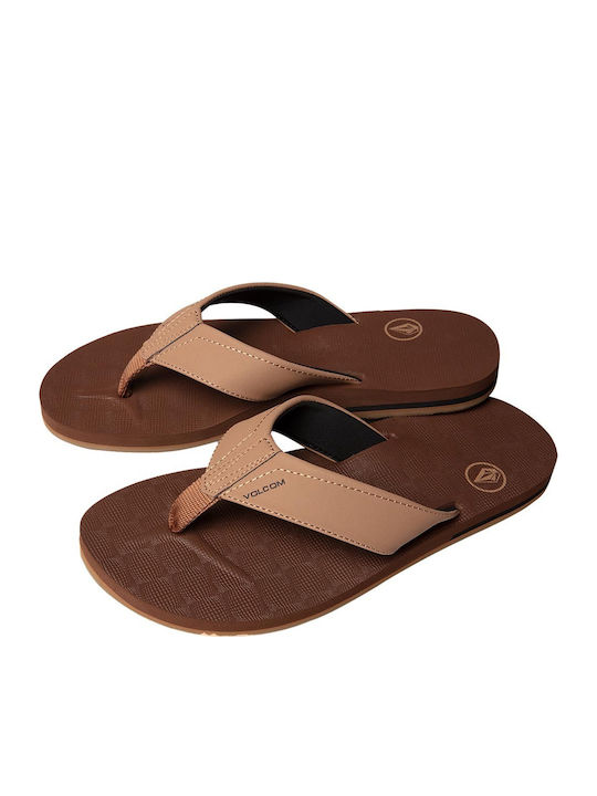 Volcom Victor Ανδρικά Flip Flops Καφέ