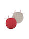 Gartenstuhlkissen S-F Duo Rund Rouge / Lin 38x38cm