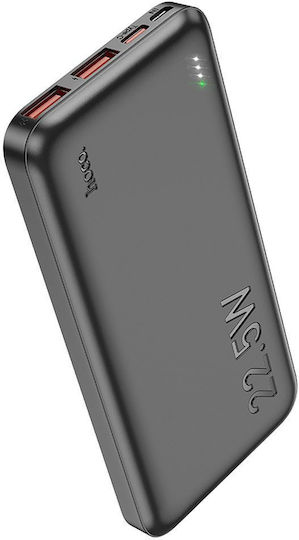 Hoco J101 Astute Power Bank 10000mAh 22.5W με 2 Θύρες USB-A και Θύρα USB-C Power Delivery / Quick Charge Μαύρο