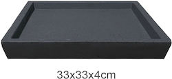 Marhome Teller Topf Kunststoff Schwarz 33x33cm ...