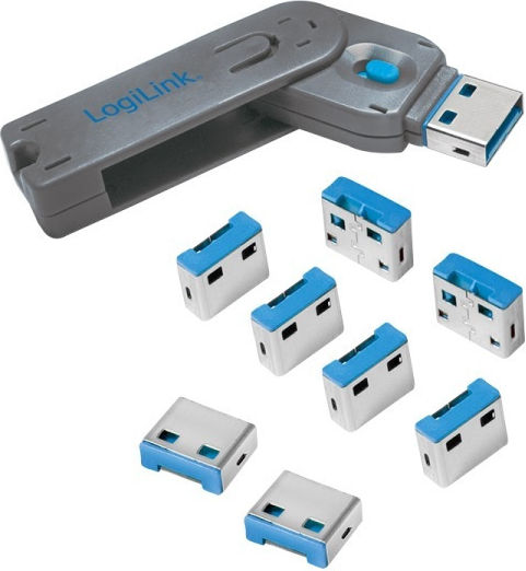 LogiLink Блокиране На Пристанище 1x Ключ + 8x Ключалки AU0045