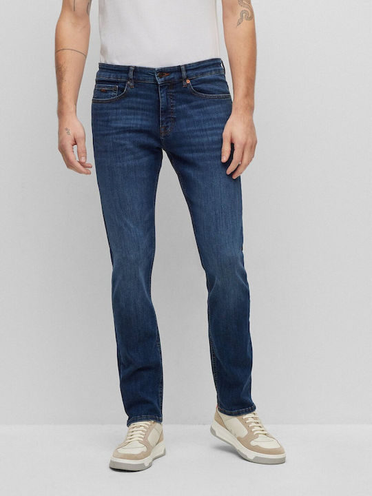 Delaware Men's Jeans Pants Elastic with Slim Fit Blue